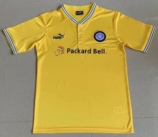 1998 Leeds United Retro Yellow Away Kit Soccer Jersey